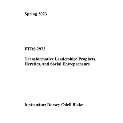 FTRS 2973 - Spring 2023