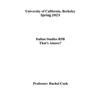 Italian Studies R5B